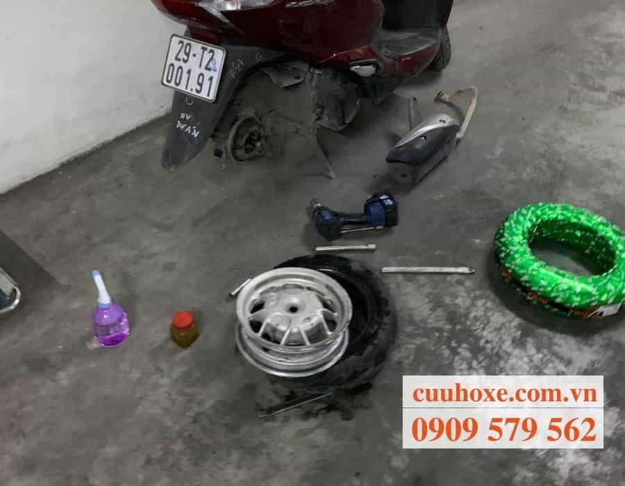 Sửa vá bánh xe tại nhà