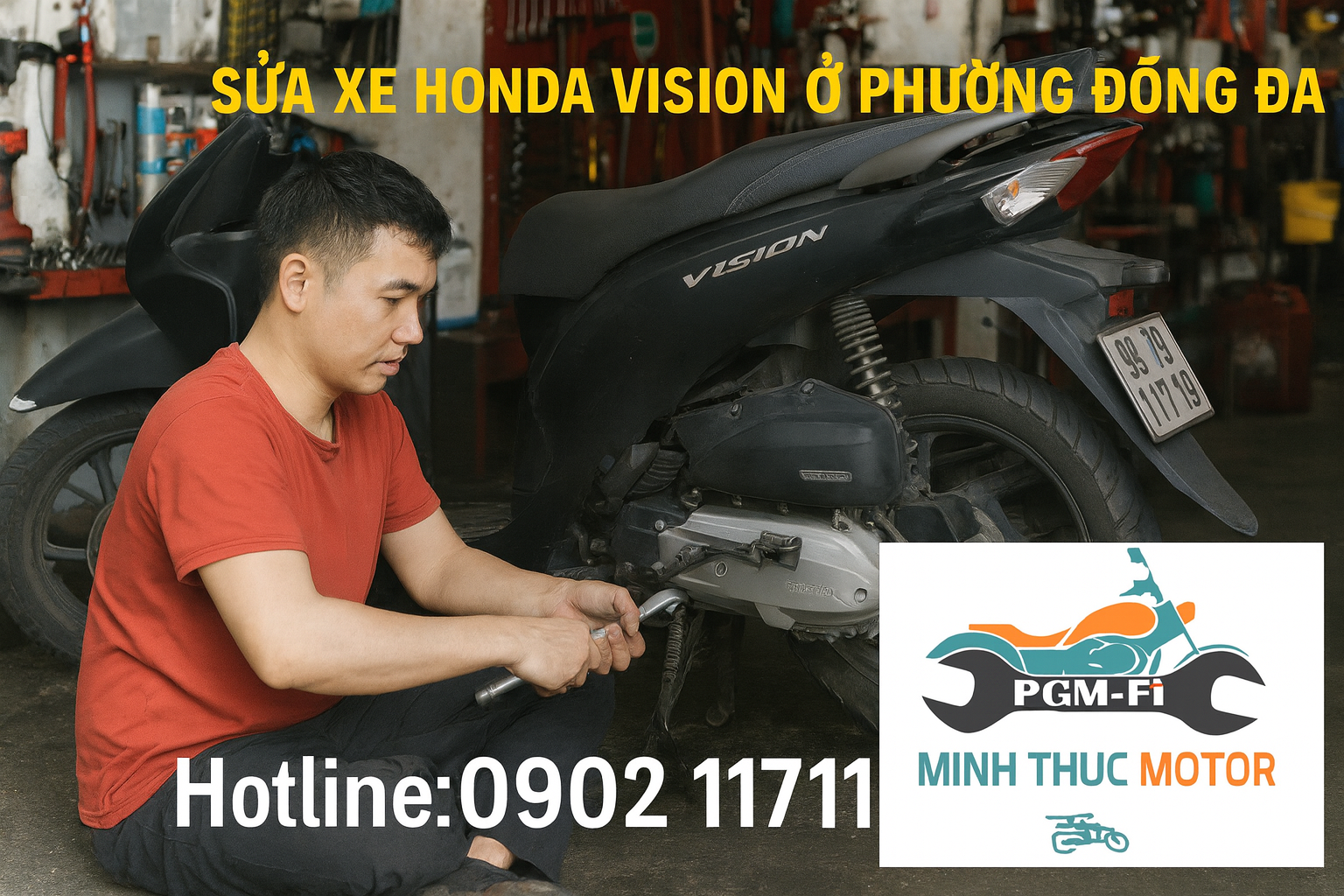 Sửa Xe Honda Vision ở Phường Đống Đa