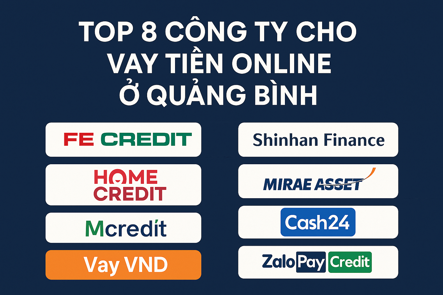 Top 8 Công Ty Cho Vay Tiền Online Ở Quảng Bình
