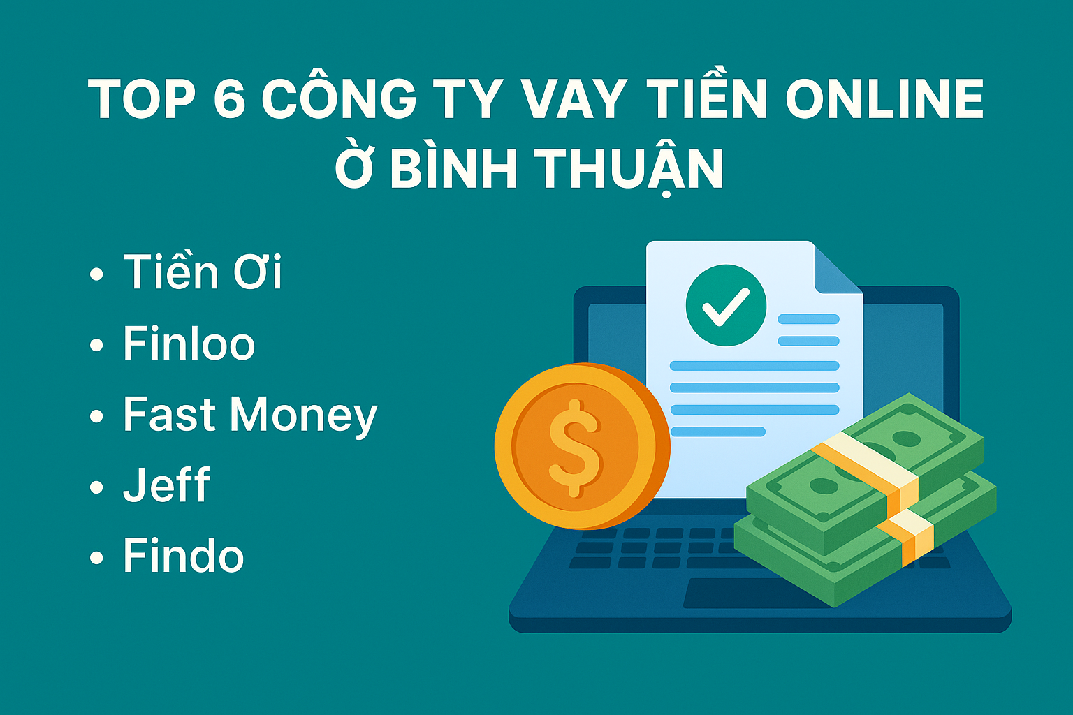 TOP 6 CÔNG TY CHO VAY TIỀN ONLINE Ở BÌNH THUẬN