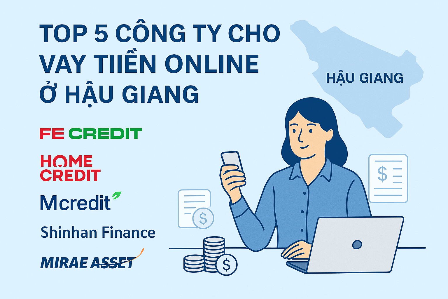 Top 5 công ty cho vay tiền online ở Hậu Giang