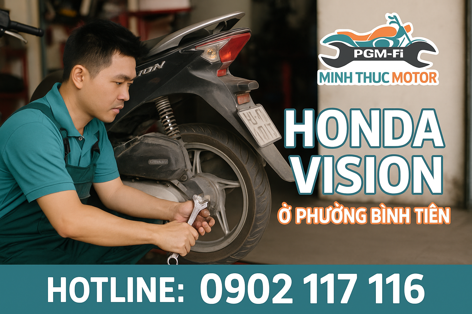 Sửa xe Honda Vision ở Phường Bình Tiên