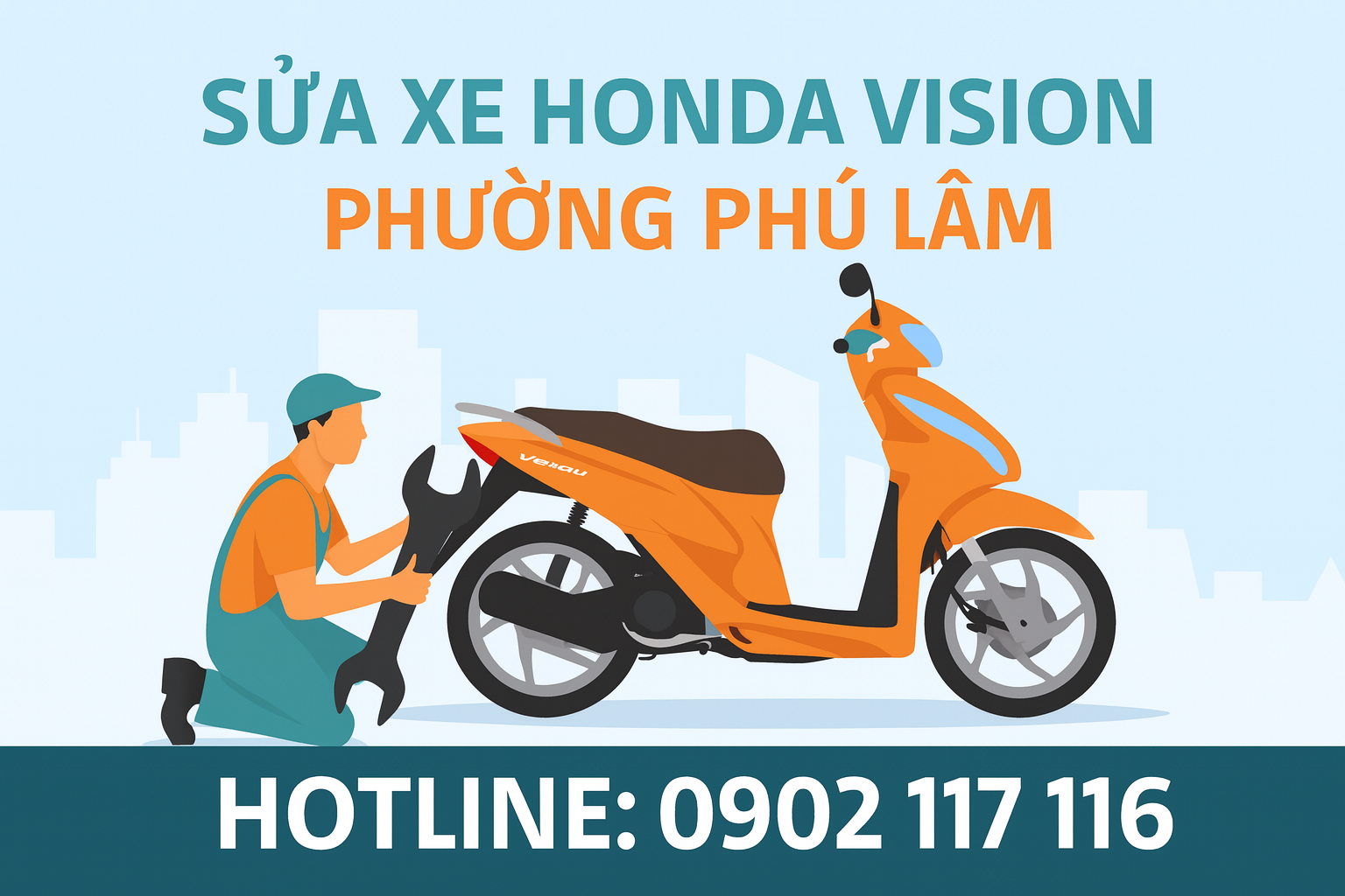 Sửa xe Honda Vision ở Phường Phú Lâm