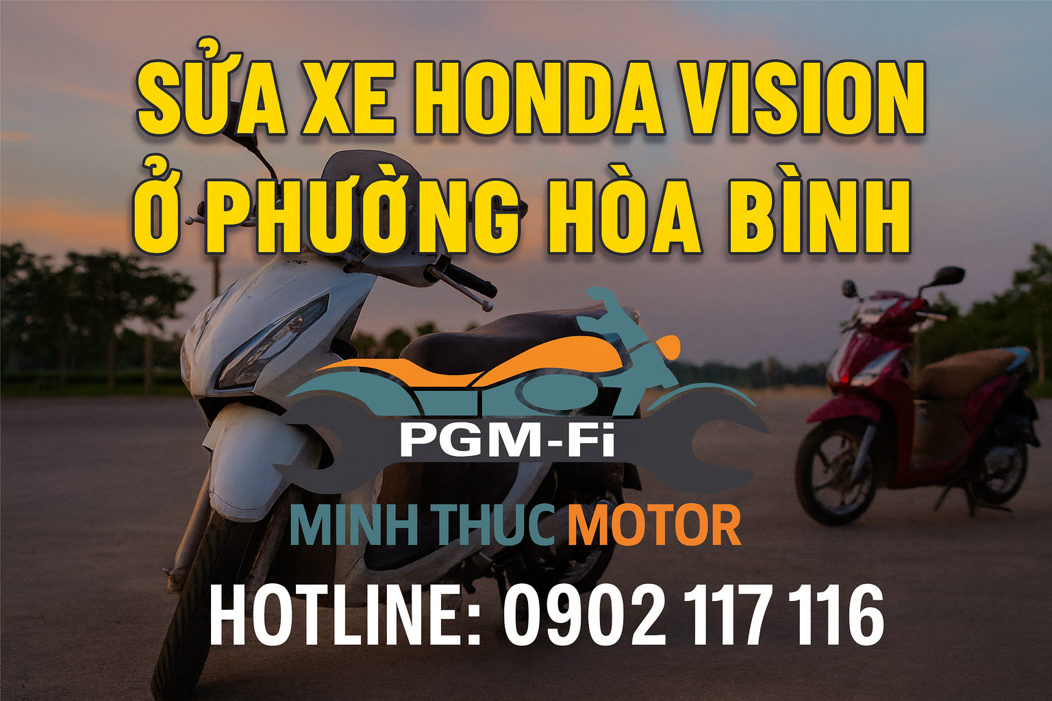 Sửa xe Honda Vision ở Phường Hòa Bình