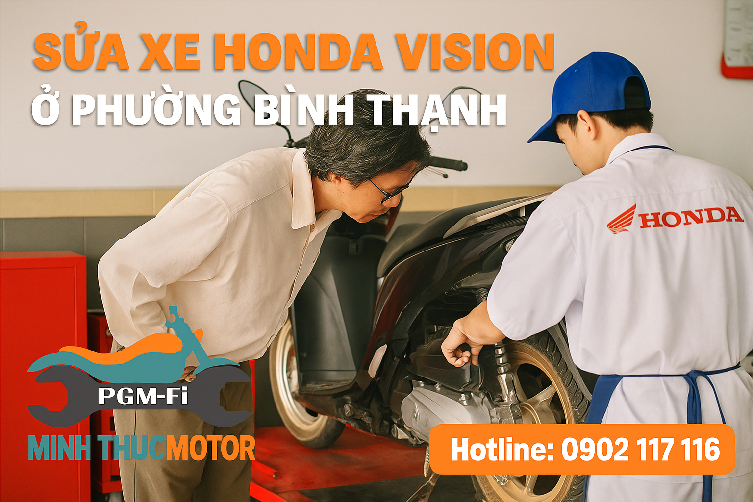 Sửa xe Honda Vision ở Phường Bình Thạnh