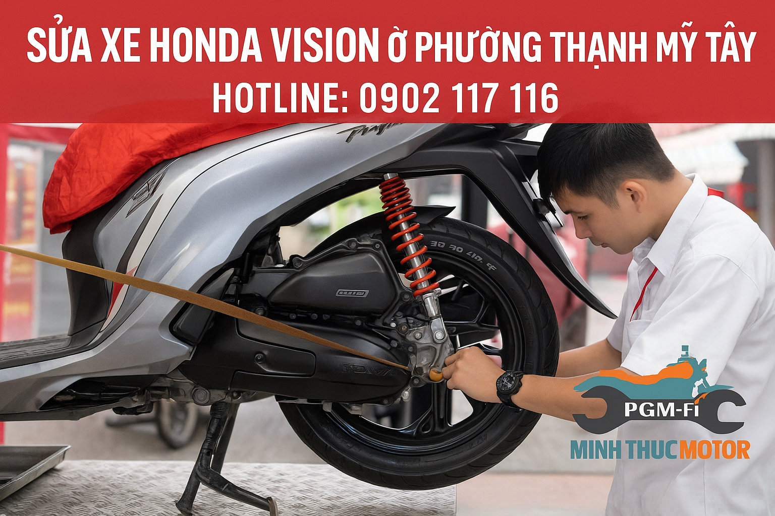 Sửa xe Honda Vision ở Phường Thạnh Mỹ Tây