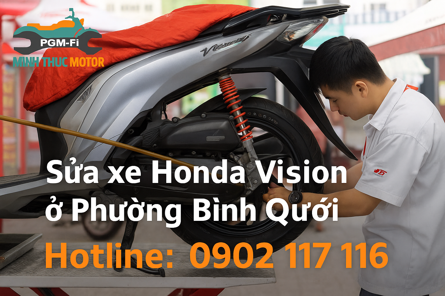 Sửa xe Honda Vision ở Phường Bình Quới