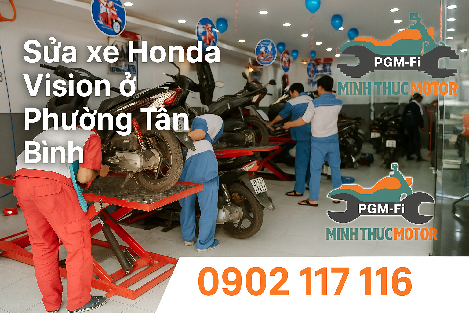 Sửa xe Honda Vision ở Phường Tân Bình