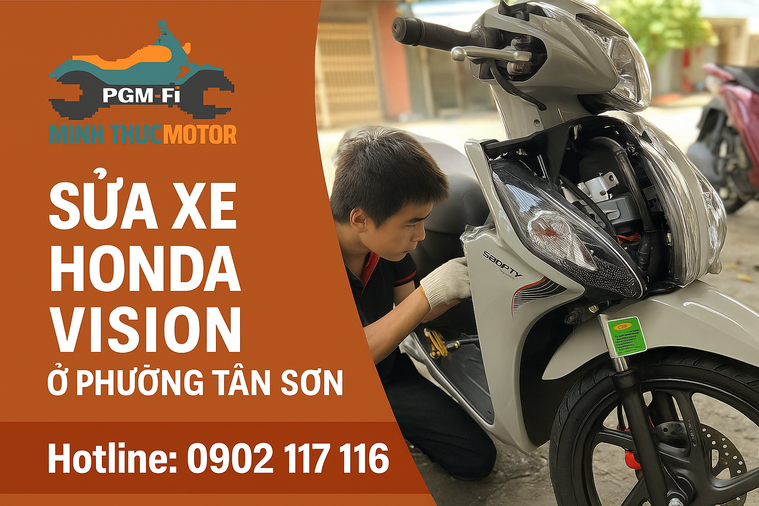 Sửa xe Honda Vision ở Phường Tân Sơn