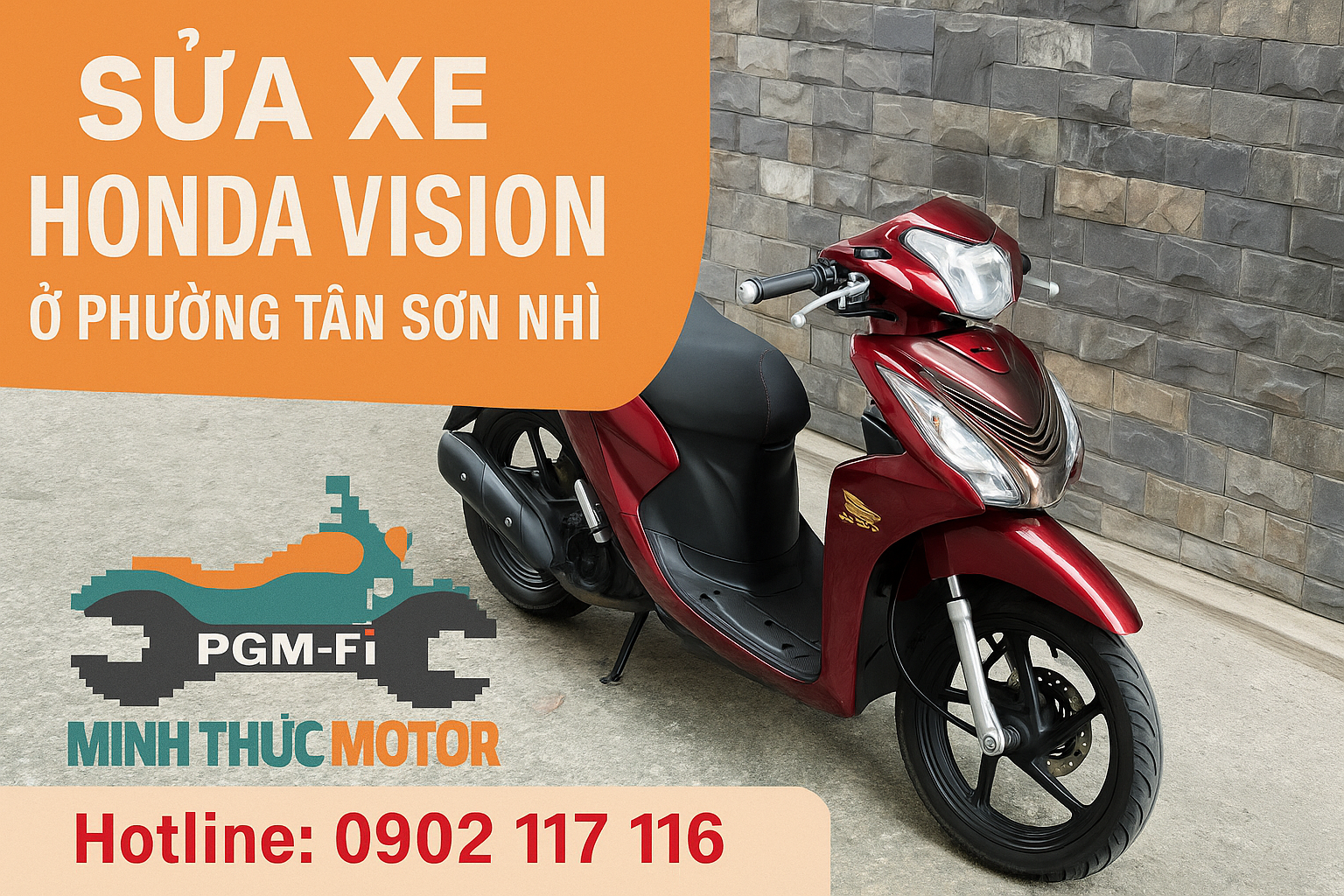 Sửa xe Honda Vision ở Phường Tân Sơn Nhì