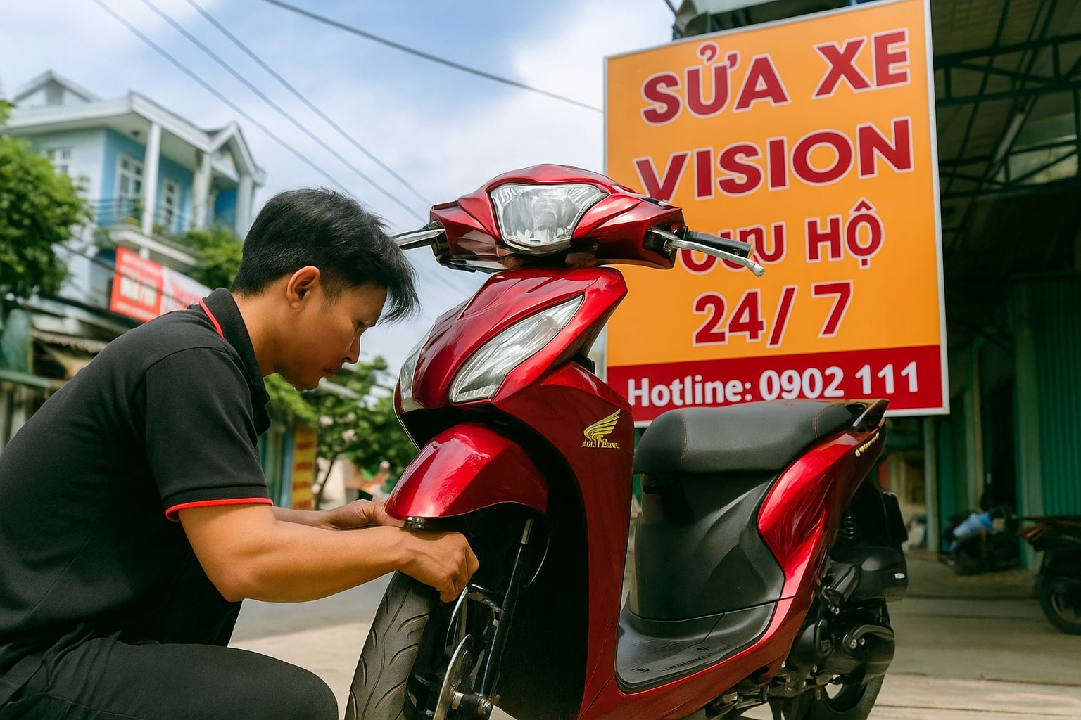 Sửa xe Honda Vision ở Phường Bình Hòa