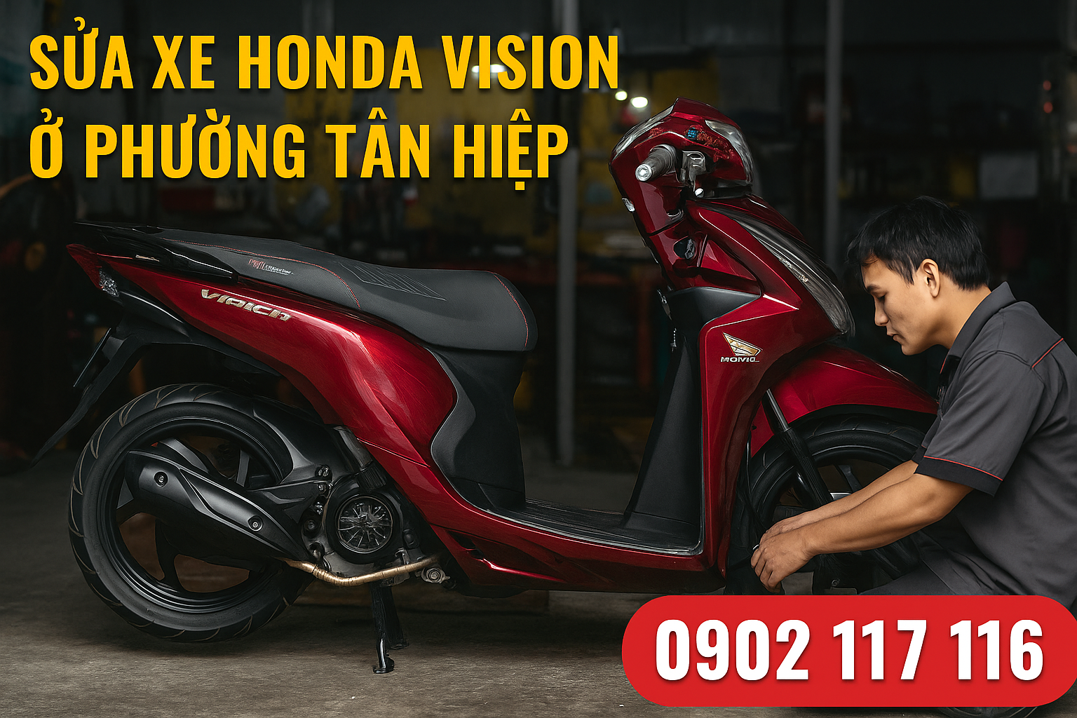 Sửa xe Honda Vision ở Phường Tân Hiệp