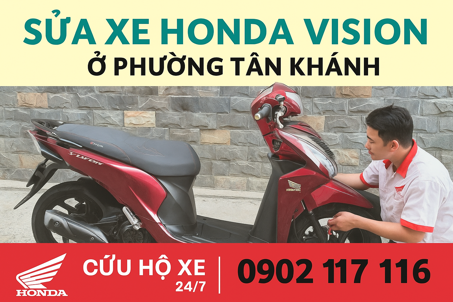 Sửa xe Honda Vision ở Phường Tân Khánh