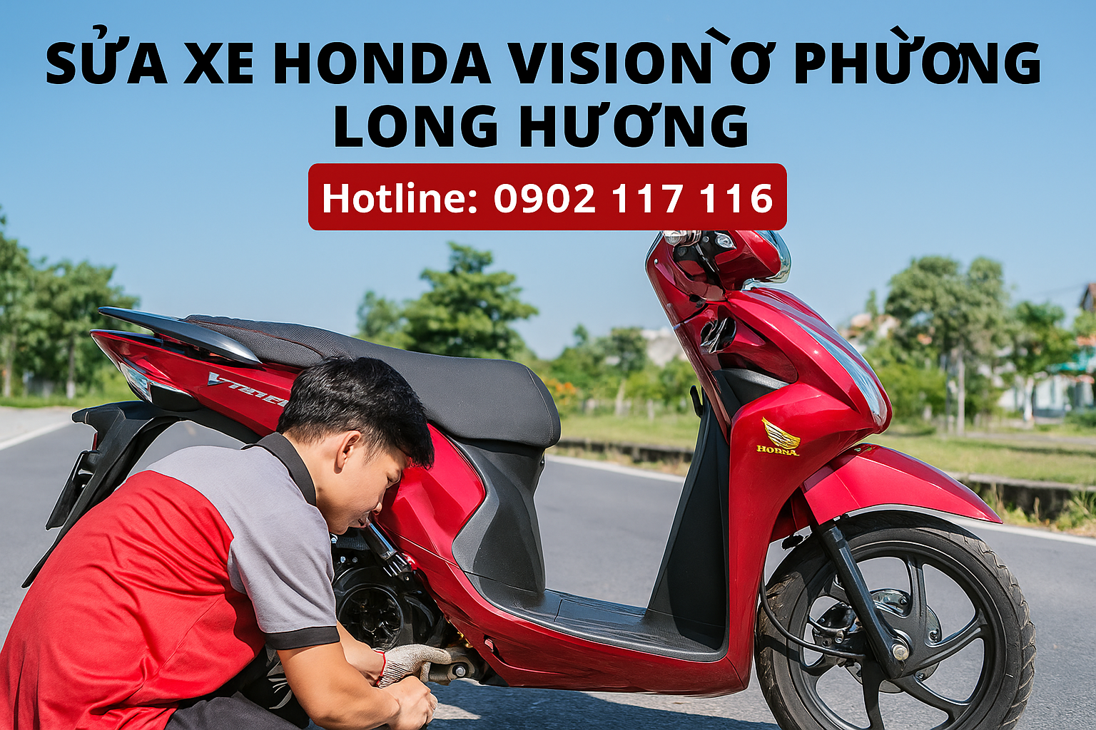 Sửa xe Honda Vision ở Phường Long Hương