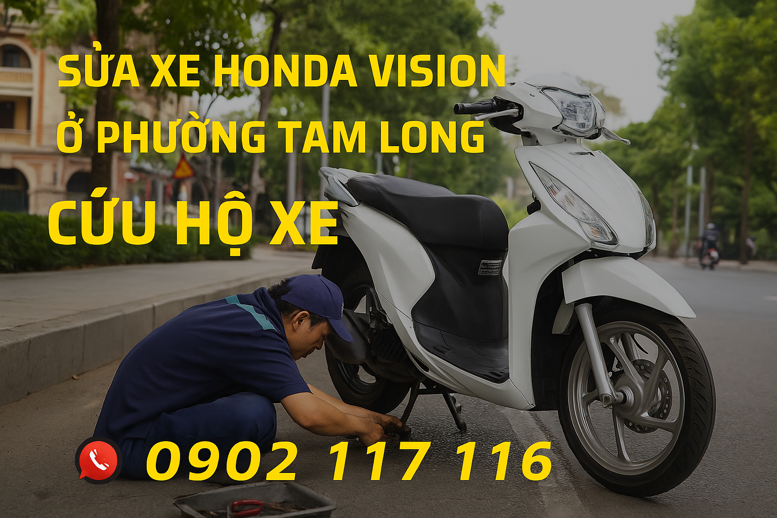 Sửa xe Honda Vision ở Phường Tam Long
