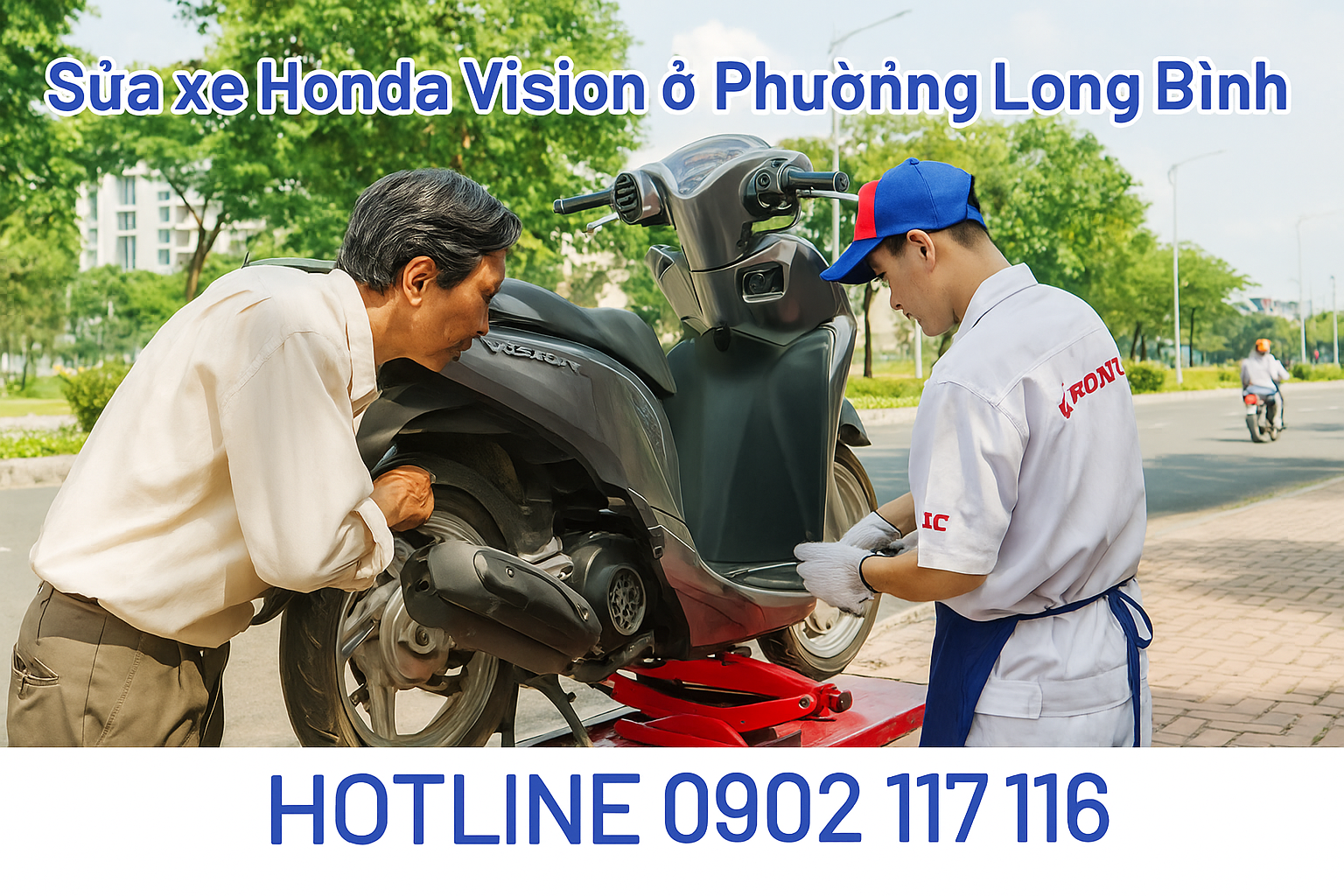 Sửa xe Honda Vision ở Phường Long Bình