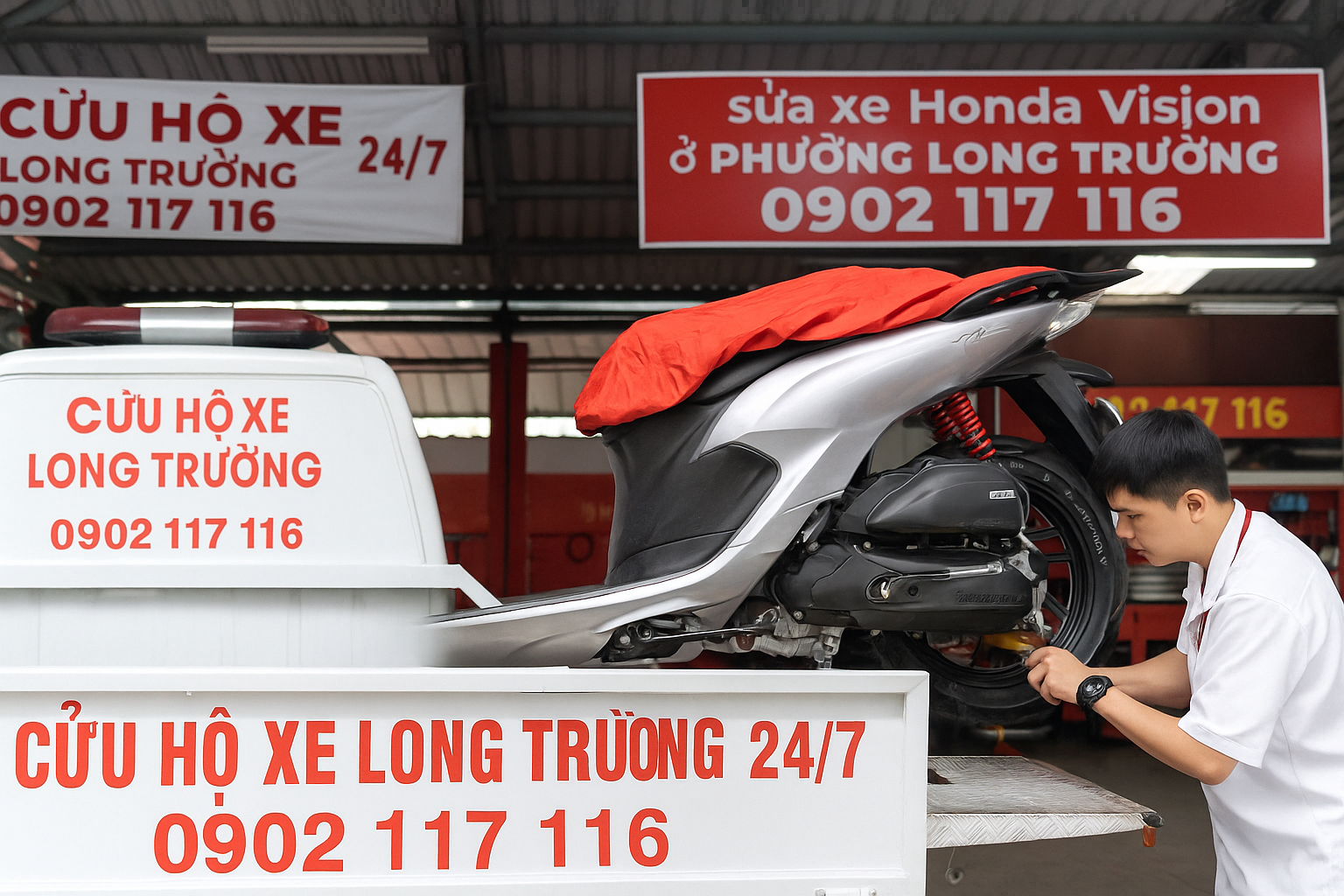 Sửa xe Honda Vision ở Phường Long Trường