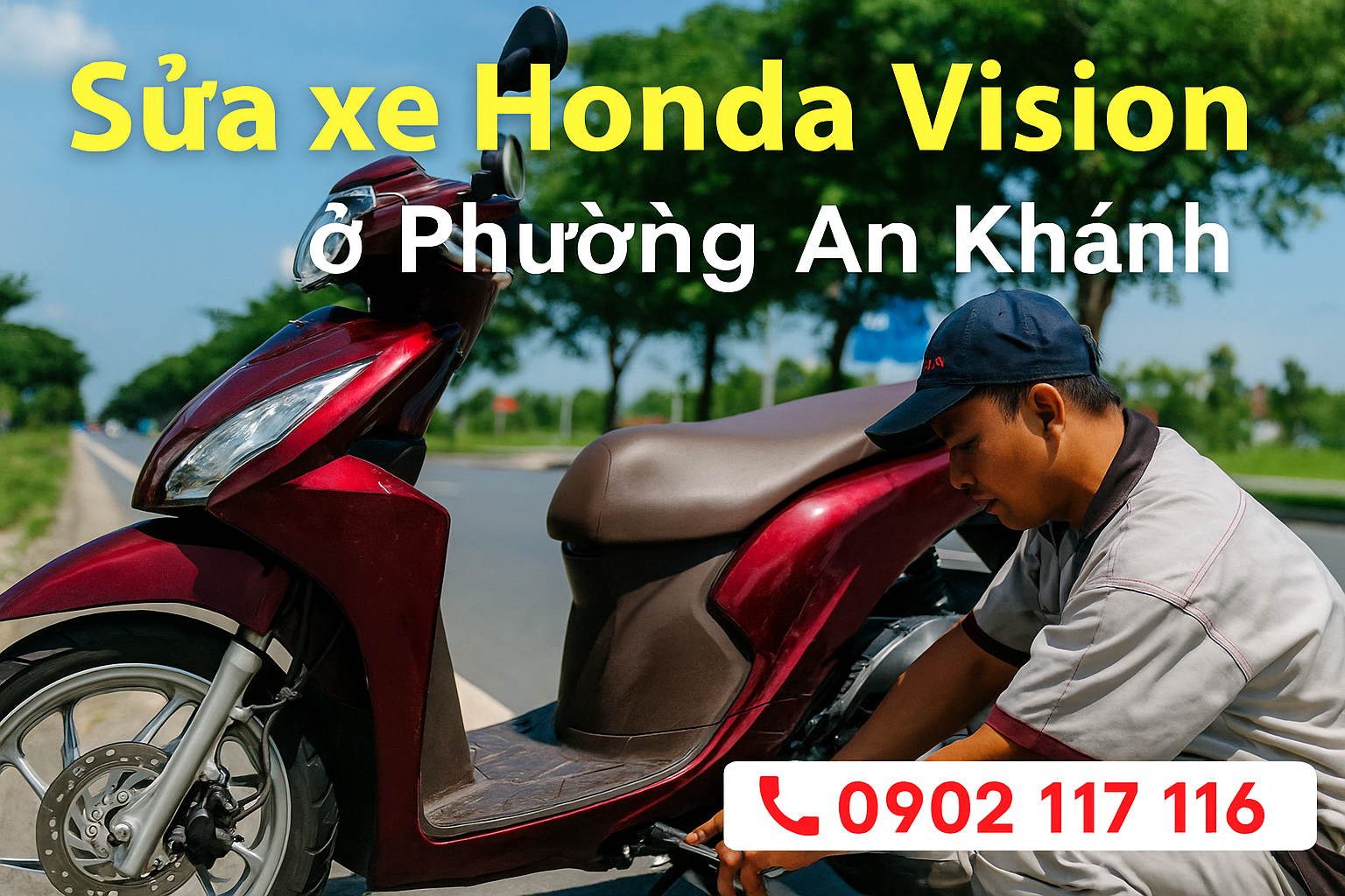 Sửa xe Honda Vision ở Phường An Khánh