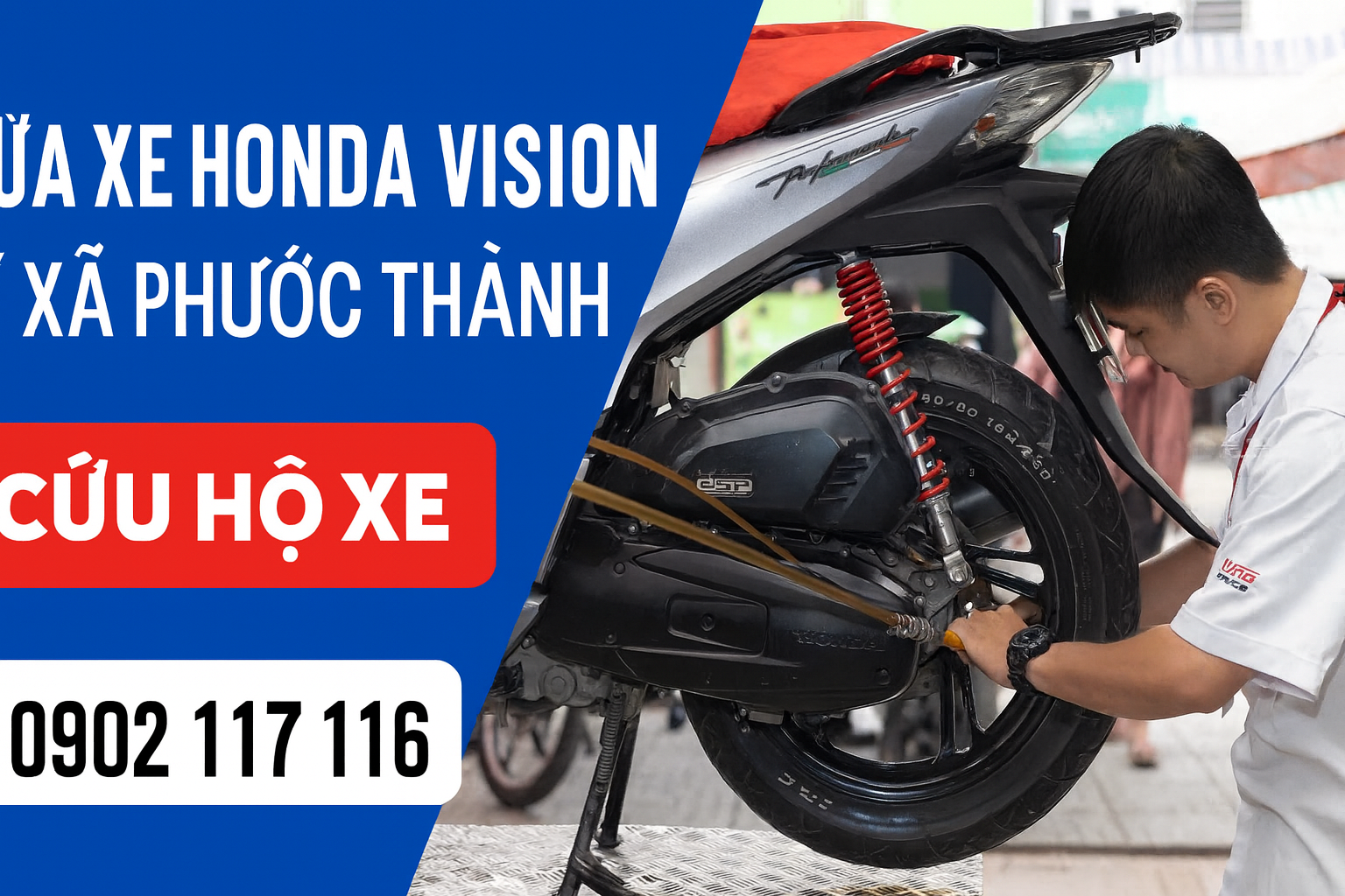 Sửa xe Honda Vision ở Xã Phước Thành