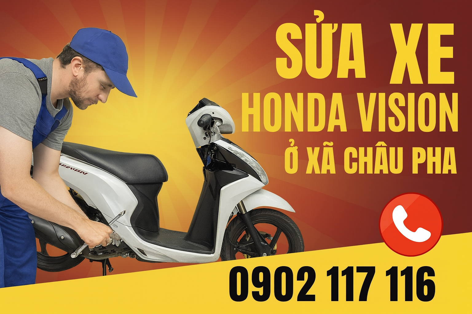 Sửa xe Honda Vision ở Xã Châu Pha
