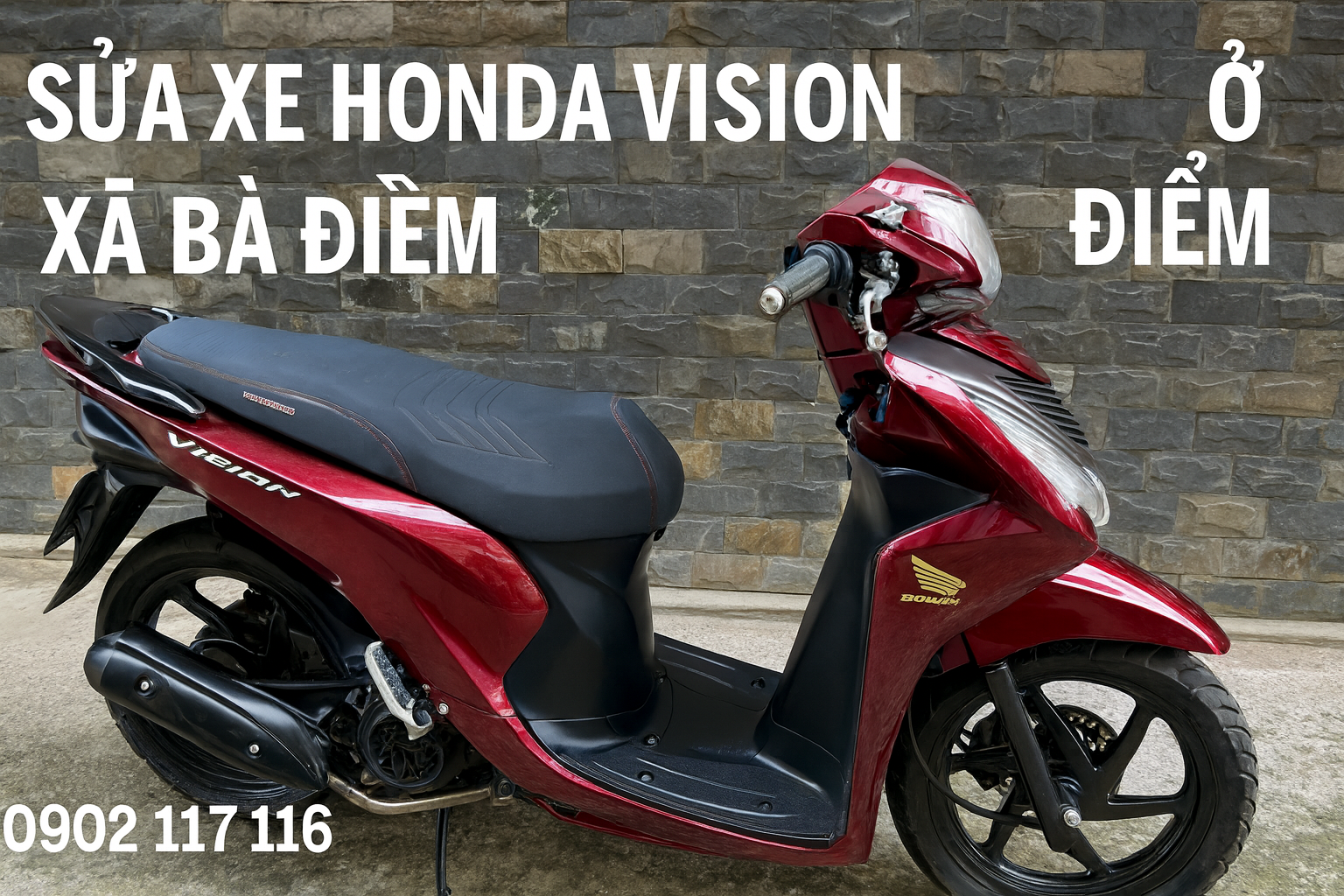 Sửa xe Honda Vision ở xã Bà Điểm