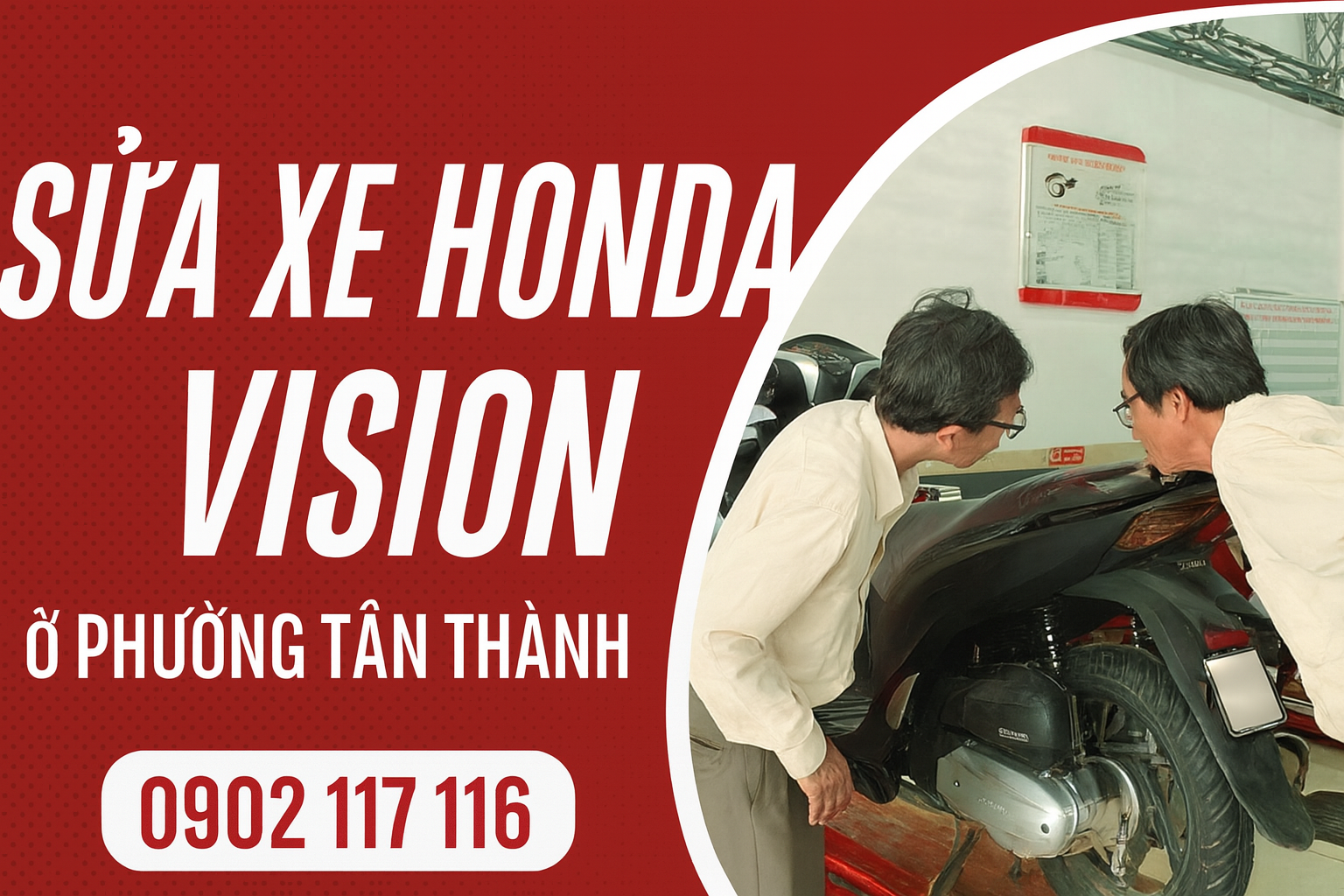 Sửa xe Honda Vision ở Phường Tân Thành