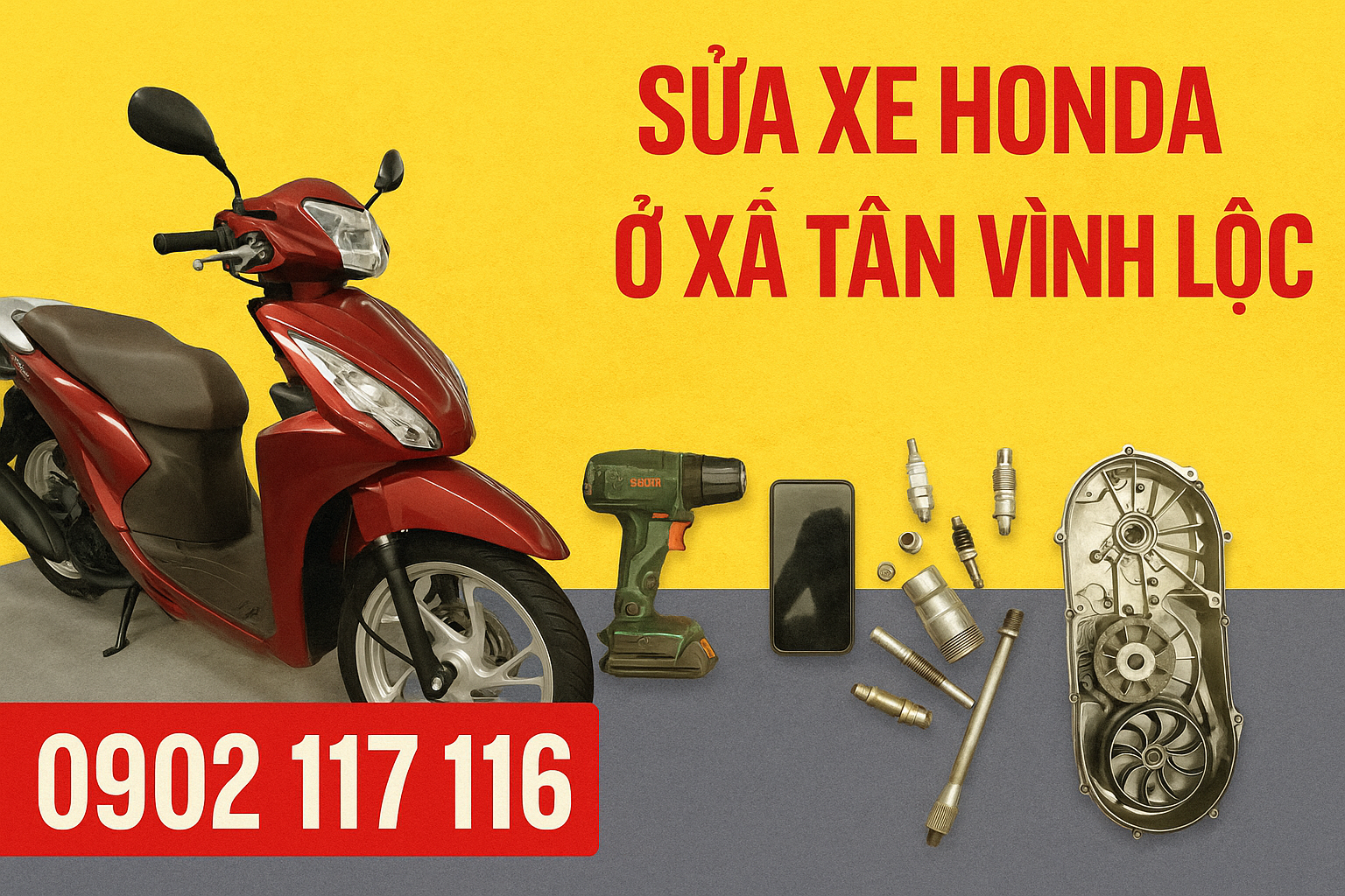 Sửa xe Honda Vision ở Xã Tân Vĩnh Lộc