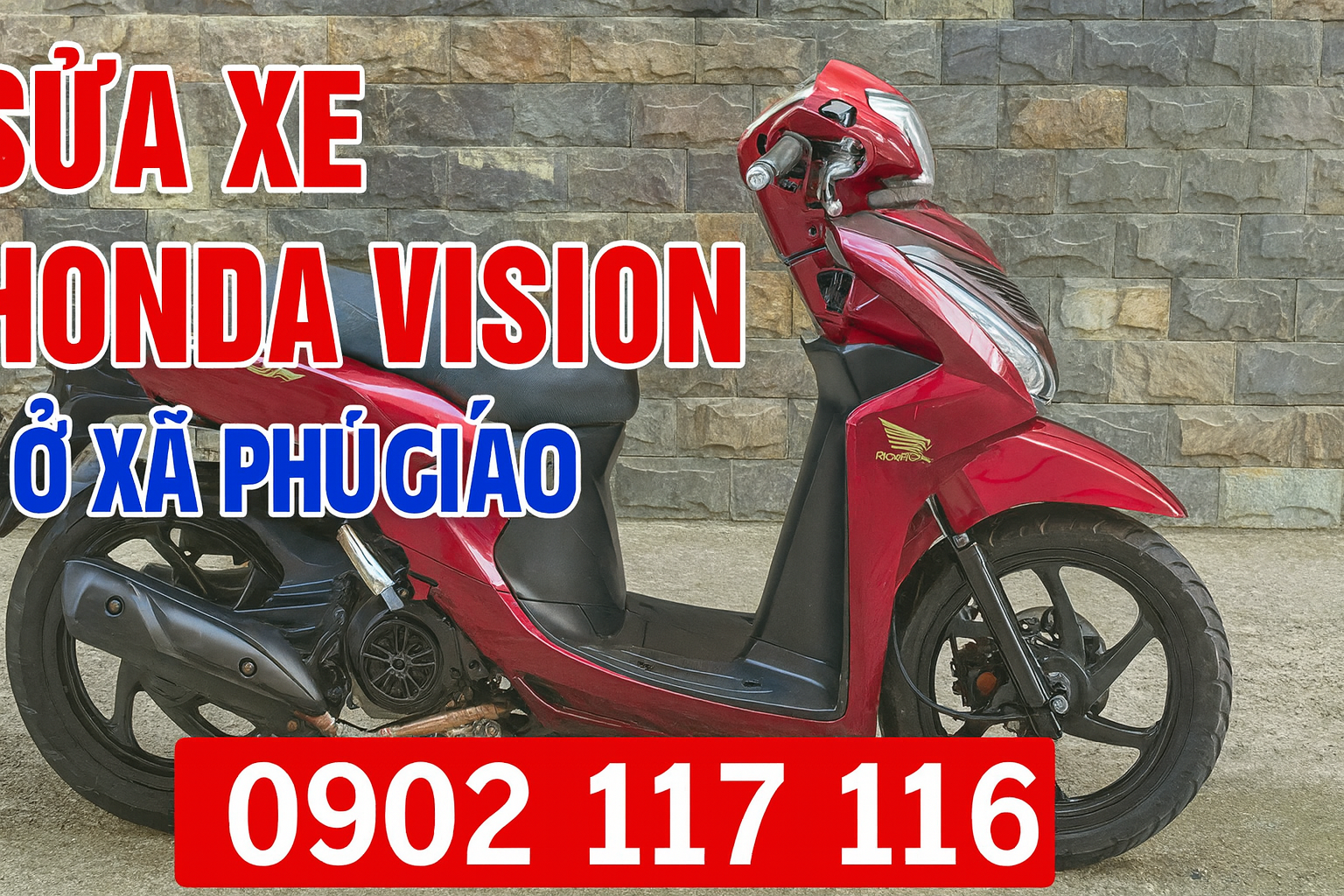 Sửa xe Honda Vision ở xã Phú Giáo